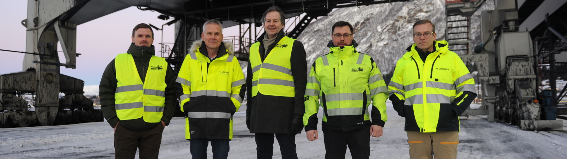 Gruppbild Viscaria och Narvik Hamn