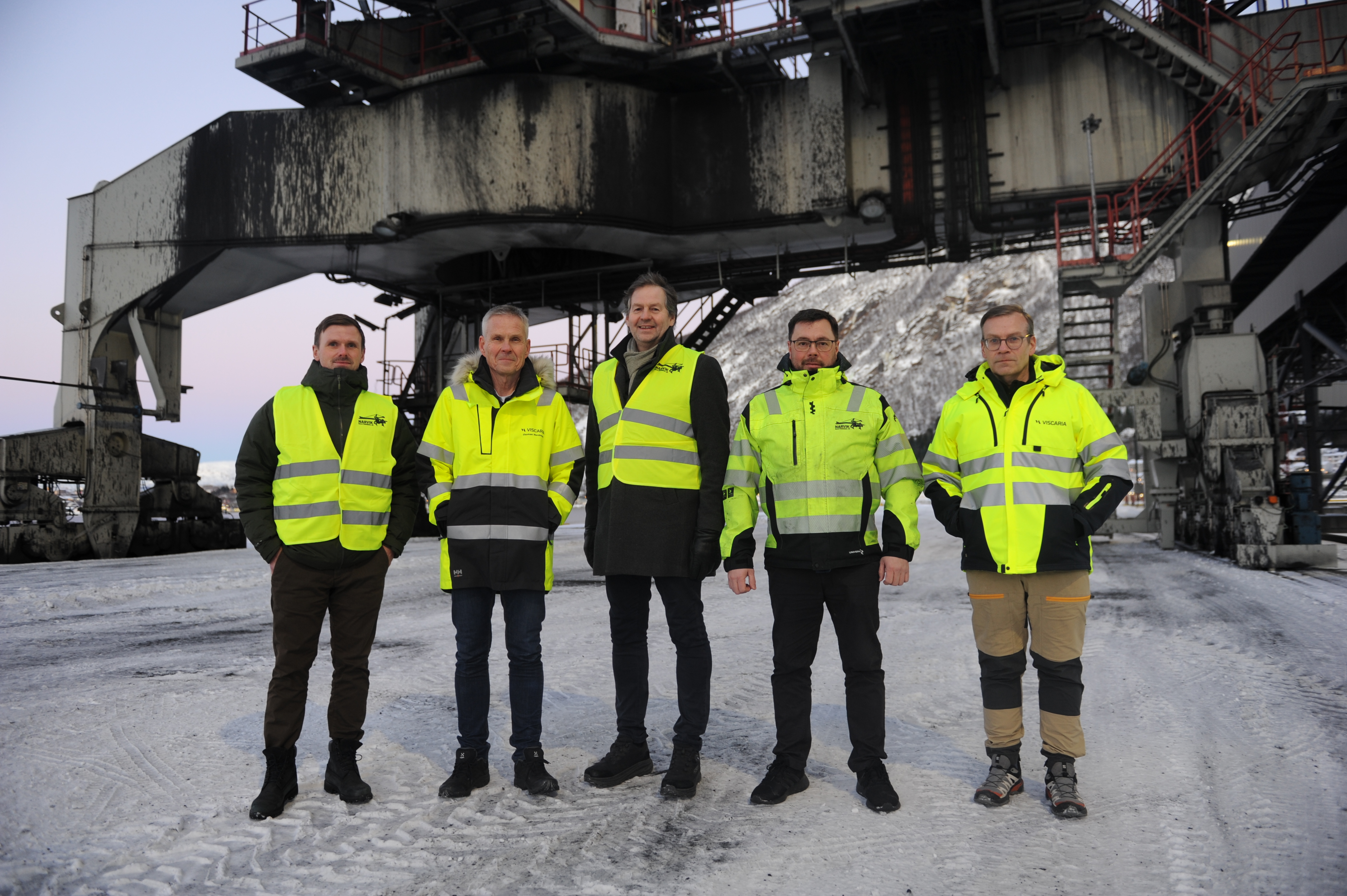 Gruppbild Viscaria och Narvik Hamn
